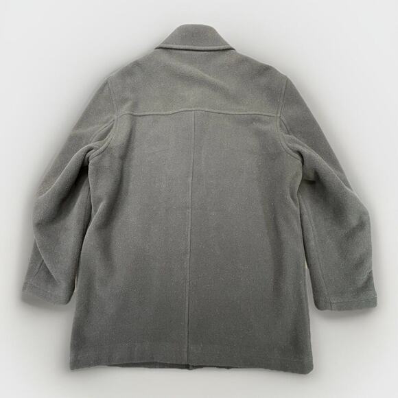 St. John’s Bay Men’s Pea Coat Large Black Wool Blend Classic Winter Jacket - Picture 2 of 9